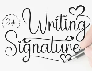 Writing Signature Typeface font