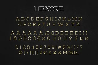 Hexore font