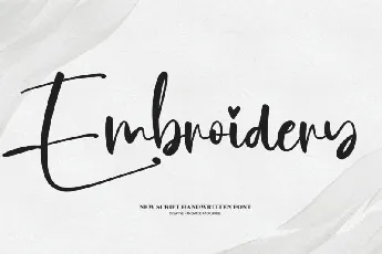 Embroidery Script font