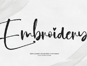 Embroidery Script font