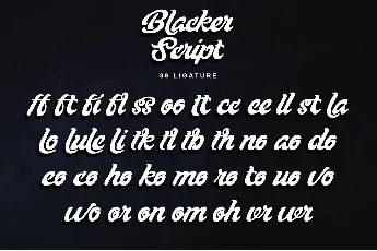 Blacker Script-Personal use font