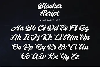 Blacker Script-Personal use font