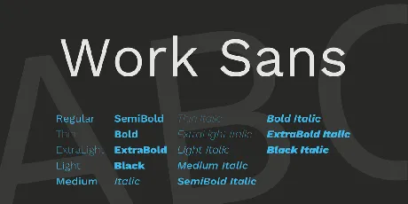 Work Sans font