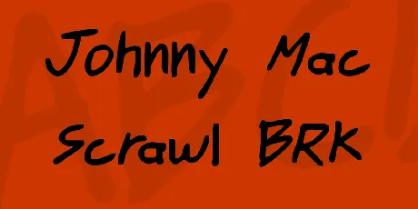 Johnny Mac Scrawl BRK font