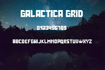 Galactica Space Grid Display font