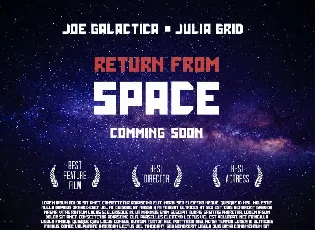 Galactica Space Grid Display font