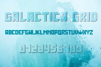 Galactica Space Grid Display font