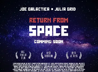 Galactica Space Grid Display font