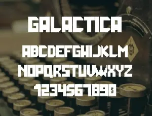 Galactica Space Grid Display font