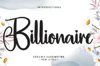 Billionaire Script font