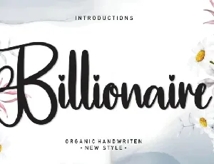 Billionaire Script font