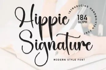 Hippie Signature Script font