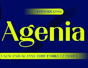 Agenia Family font