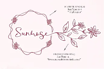 Sunrose - Personal Use font