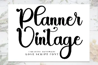 Planner Vintage font