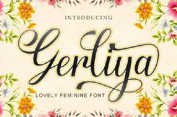 Gerliya Calligraphy font