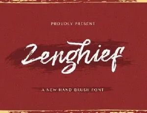 Zenghief Brush font