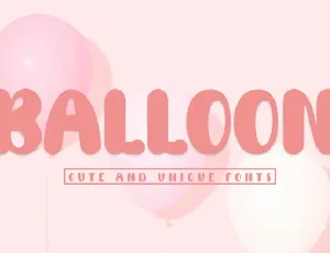 Balloon Display font