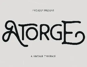 Atorge Typeface font