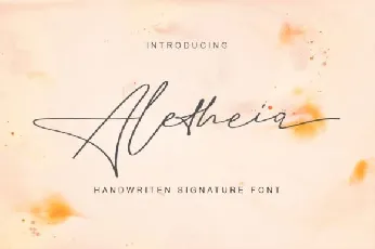 Aletheia Handwritten Signature font