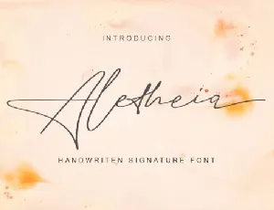 Aletheia Handwritten Signature font