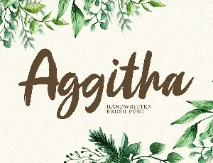 Aggitha Brush font