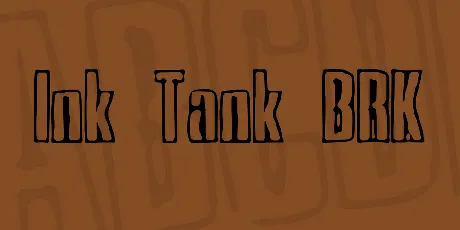 Ink Tank BRK font