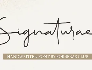 Signaturae font