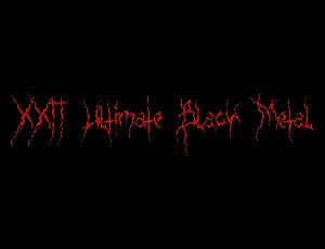 XXII Ultimate Black Metal font