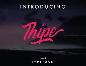 Thipe Script Free font
