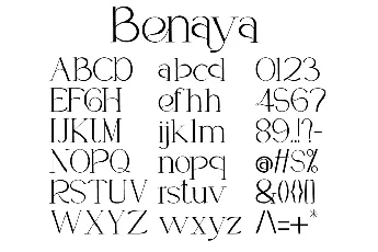 Benaya font