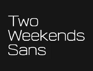 Two Weekends Sans font