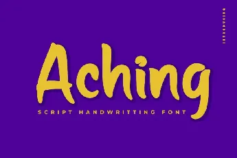 Aching font