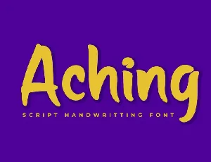 Aching font