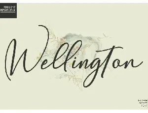 Wellington Calligraphy font