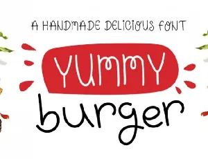 Yummy Burger Handmade font