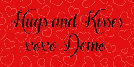 Hugs and Kisses xoxo Demo font