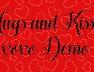 Hugs and Kisses xoxo Demo font