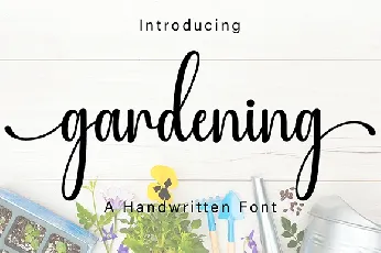 Gardening font