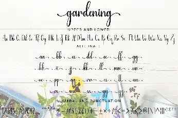 Gardening font