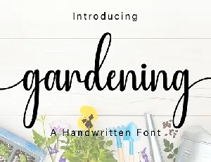 Gardening font