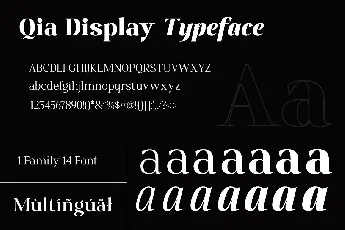 Qia Display font