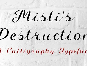 Misti's Destruction font