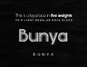 Bunya font