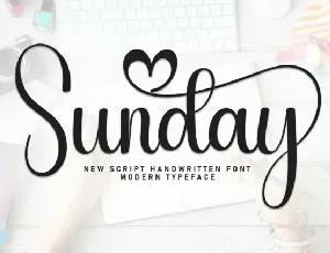 Sunday Calligraphy font