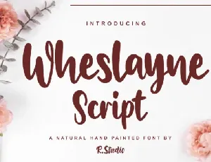 Wheslayne Script font