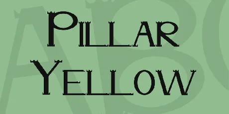 Pillar Yellow font