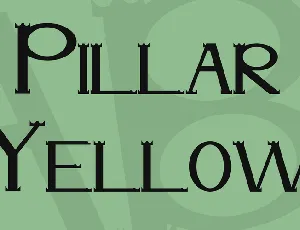 Pillar Yellow font