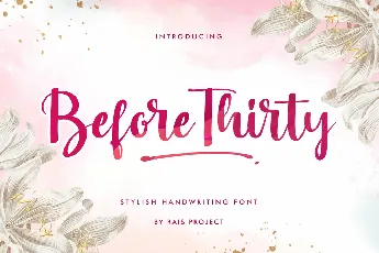 Before Thirty font