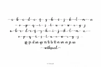 Withsand Calligraphy Hand Lettering font